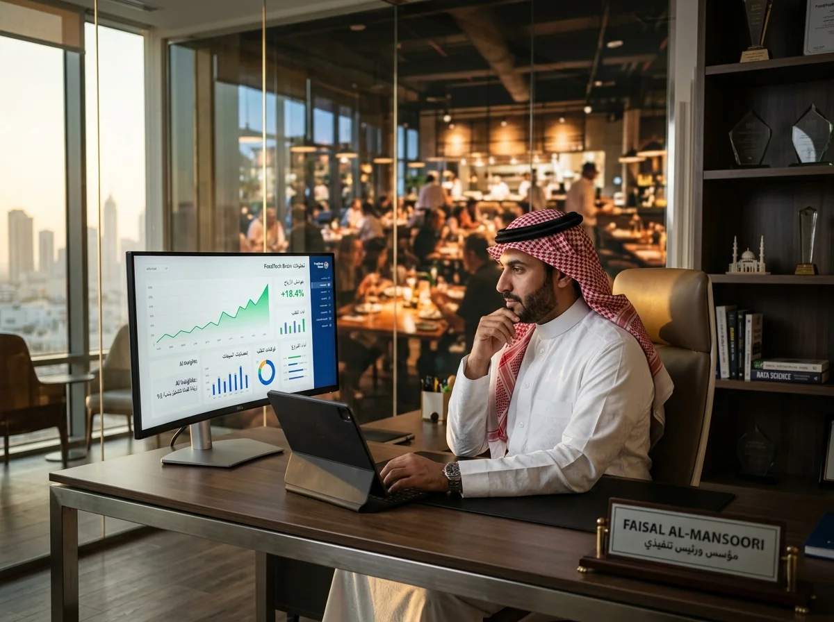 لوحة تحليلات الإدارة FoodTech Brain